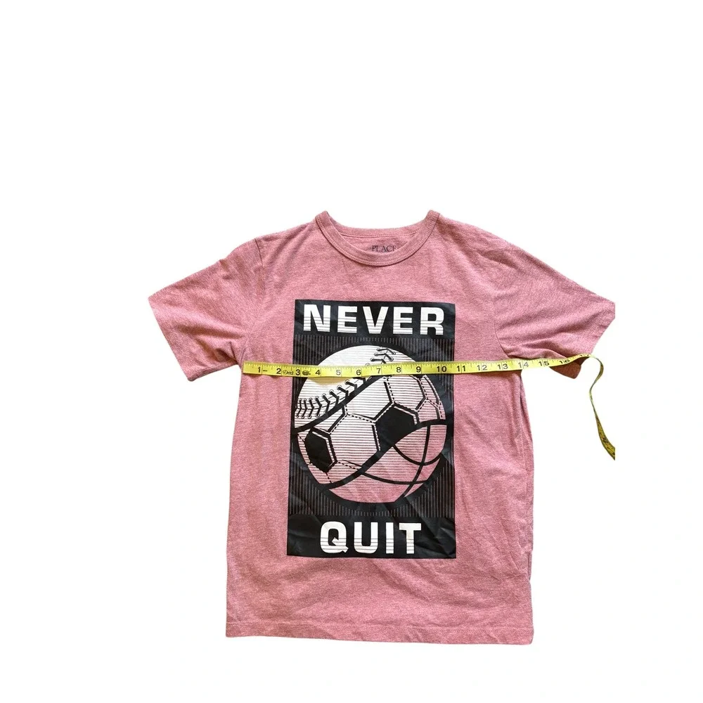 The Children's Place Youth 7/8 Never Quit Sports Graphic T Shirt Red
